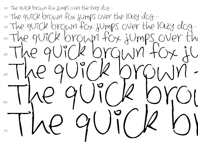 Minnie Mousse font waterfall